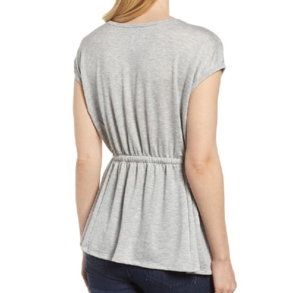 BOBEAU Cinched Waist French Terry Top - Picture 5 of 6